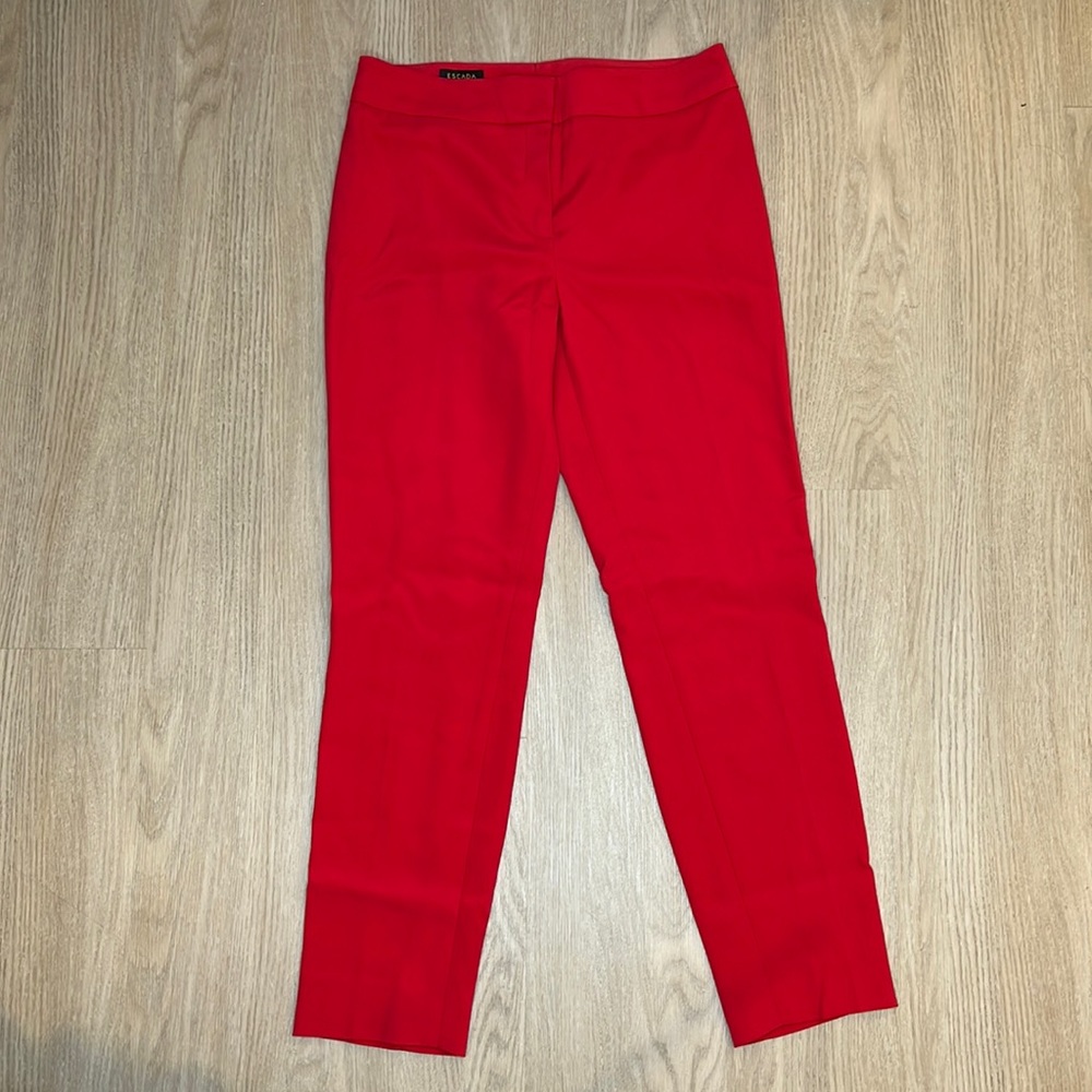 Escada red pants size 36